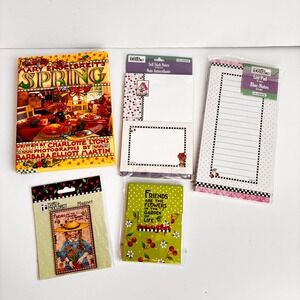 Mary Engelbreit Spring Book Magnet List Pad Sticky Notes Stationery Lot 5pc